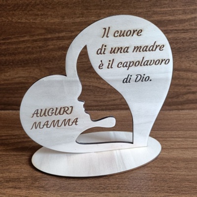 Cuore mamma con frase